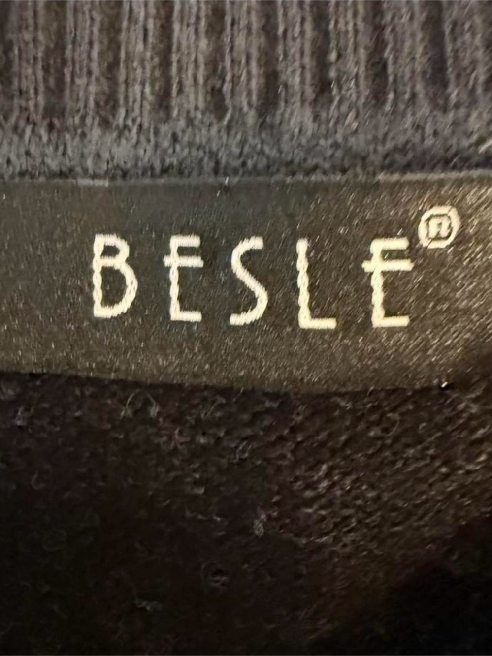 Besle Men's Black V-Neck Sweater with Contrast Stripe - Picture 3 of 6